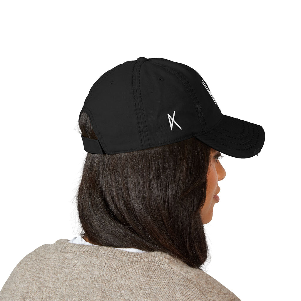 Distressed Embroidered Kwit Hat